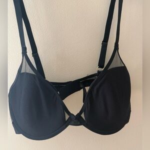 Pepper Mesh All You Underwire Bra Black Adjustable Straps size 38B